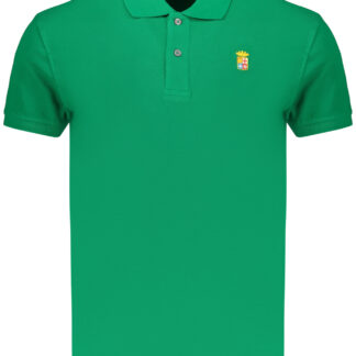 Navy Green Men's Short-Sleeved Polo Shirt