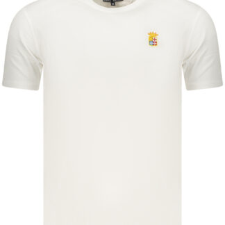 Navy Men's Short-Sleeved White T-Shirt