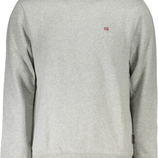 NAPAPIJRI MEN'S GRAY ZIPLESS SWEATSHIRT