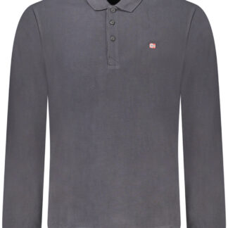 NAPAPIJRI MEN'S LONG-SLEEVED POLO SHIRT BLACK