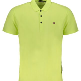 NAPAPIJRI YELLOW MEN'S SHORT SLEEVED T-SHIRT