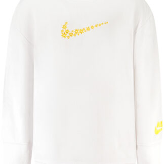 NIKE KIDS' WHITE ZIP-UP SWEATSHIRT