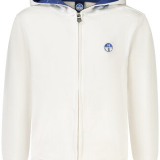 NORTH SAILS CHILDREN'S WHITE ZIP-UP SWEATSHIRT