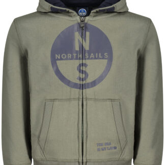 NORTH SAILS CHILDREN'S GREEN ZIP-UP SWEATSHIRT
