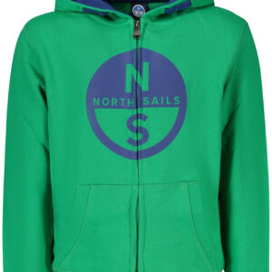 NORTH SAILS CHILDREN'S GREEN ZIP-UP SWEATSHIRT