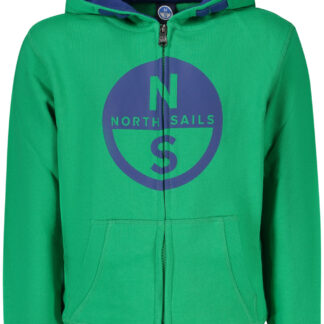 NORTH SAILS CHILDREN'S GREEN ZIP-UP SWEATSHIRT