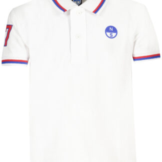 NORTH SAILS WHITE SHORT SLEEVED POLO SHIRT FOR CHILDREN