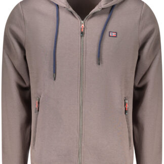NORWAY 1963 MEN'S BROWN ZIP-UP SWEATSHIRT