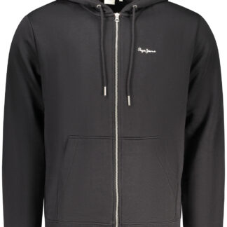 PEPE JEANS MEN'S BLACK ZIP-UP SWEATSHIRT