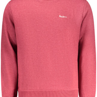 PEPE JEANS MEN'S RED ZIP-UP SWEATSHIRT