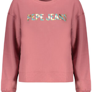 PEPE JEANS WOMEN'S PINK ZIP-UP SWEATSHIRT