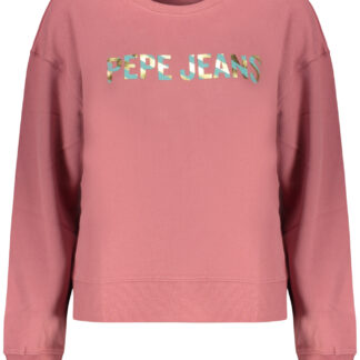 PEPE JEANS WOMEN'S PINK ZIP-UP SWEATSHIRT