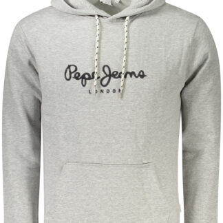 PEPE JEANS MEN'S GRAY ZIP-UP SWEATSHIRT