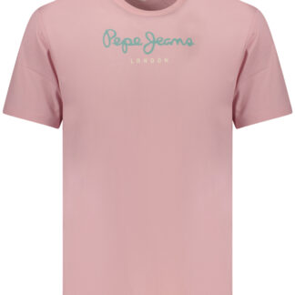 PEPE JEANS MEN'S PINK SHORT-SLEEVE T-SHIRT