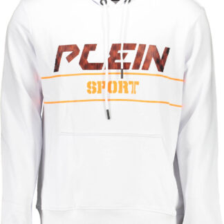 PLEIN SPORT SWEATSHIRT WITHOUT ZIP MAN WHITE