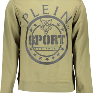 PLEIN SPORT SWEATSHIRT WITHOUT ZIP MAN GREEN