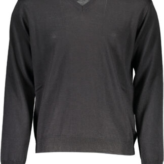 ROMEO GIGLI BLACK MEN'S SWEATER