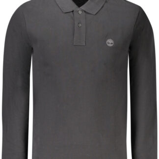 TIMBERLAND MEN'S LONG-SLEEVE POLO SHIRT BLACK