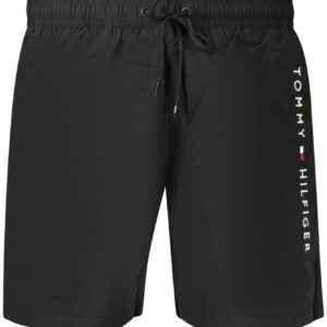 TOMMY HILFIGER MEN'S BLACK BOTTOM SWIMSUIT