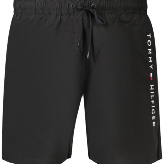 TOMMY HILFIGER MEN'S BLACK BOTTOM SWIMSUIT