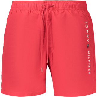 TOMMY HILFIGER MEN'S RED BOTTOM SWIMSUIT