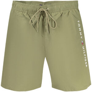 TOMMY HILFIGER MEN'S GREEN BOTTOM SWIMSUIT