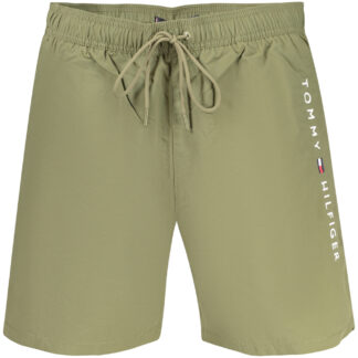 TOMMY HILFIGER MEN'S GREEN BOTTOM SWIMSUIT