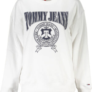 TOMMY HILFIGER WOMEN'S WHITE SWEATSHIRT WITHOUT ZIP
