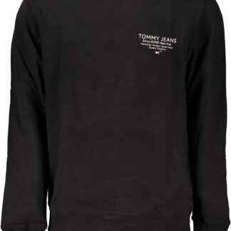 TOMMY HILFIGER MEN'S BLACK ZIPLESS SWEATSHIRT