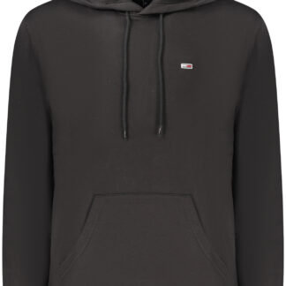 TOMMY HILFIGER MEN'S BLACK ZIP-UP SWEATSHIRT