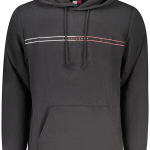 TOMMY HILFIGER MEN'S BLACK ZIP-UP SWEATSHIRT