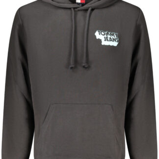 TOMMY HILFIGER MEN'S BLACK ZIP-UP SWEATSHIRT