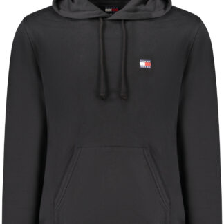 TOMMY HILFIGER MEN'S BLACK ZIP-UP SWEATSHIRT