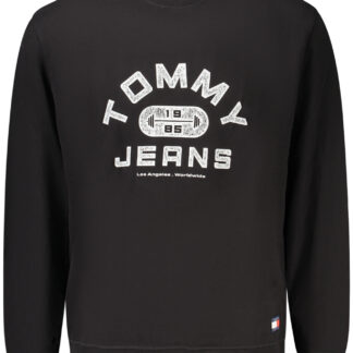 TOMMY HILFIGER MEN'S BLACK ZIP-UP SWEATSHIRT