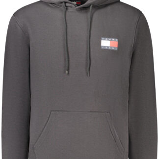 TOMMY HILFIGER MEN'S BLACK ZIP-UP SWEATSHIRT