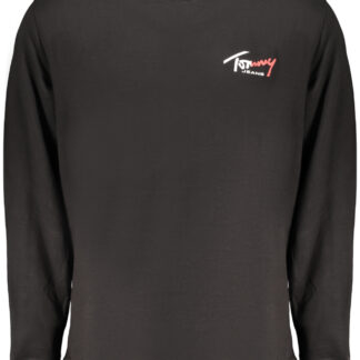 TOMMY HILFIGER MEN'S BLACK ZIP-UP SWEATSHIRT