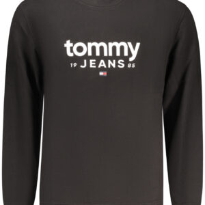 TOMMY HILFIGER MEN'S BLACK ZIP-UP SWEATSHIRT