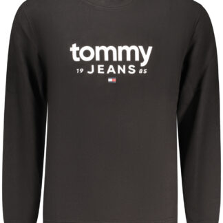 TOMMY HILFIGER MEN'S BLACK ZIP-UP SWEATSHIRT