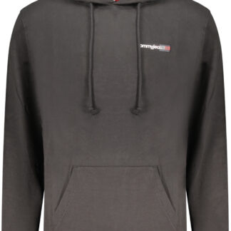 TOMMY HILFIGER MEN'S BLACK ZIP-UP SWEATSHIRT