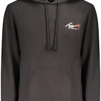 TOMMY HILFIGER MEN'S BLACK ZIP-UP SWEATSHIRT