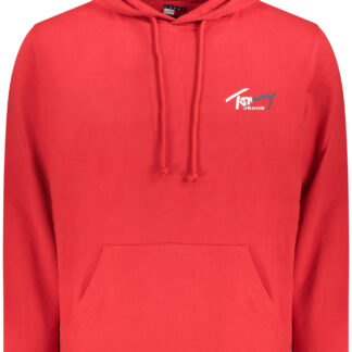 TOMMY HILFIGER MEN'S RED ZIP-UP SWEATSHIRT