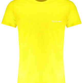TRUSSARDI YELLOW MEN'S SHORT SLEEVED T-SHIRT