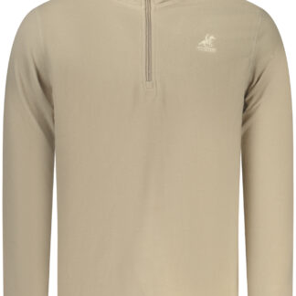 US GRAND MEN'S BEIGE ZIP-UP SWEATSHIRT