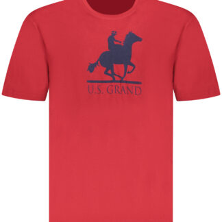 US GRAND MEN'S SHORT-SLEEVED RED T-SHIRT