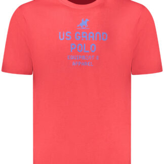 US GRAND MEN'S SHORT-SLEEVED RED T-SHIRT