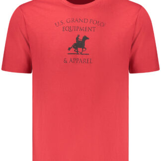 US GRAND MEN'S SHORT-SLEEVED RED T-SHIRT