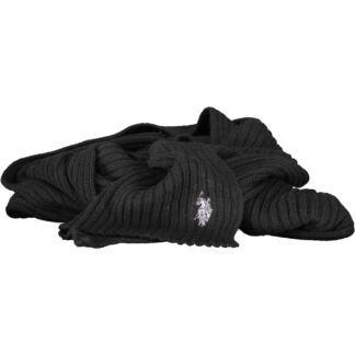US POLO ASSN. MEN'S BLACK SCARF