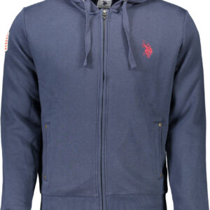 US POLO ASSN. MEN'S BLUE ZIP-UP SWEATSHIRT