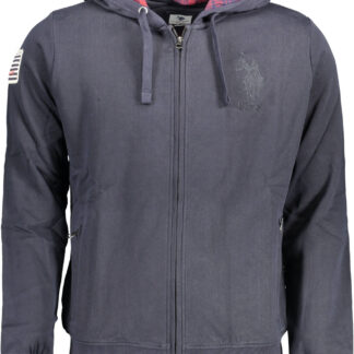 US POLO ASSN. MEN'S BLUE ZIP-UP SWEATSHIRT