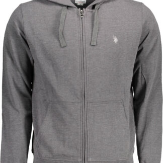 US POLO ASSN. MEN'S GRAY ZIP-UP SWEATSHIRT
